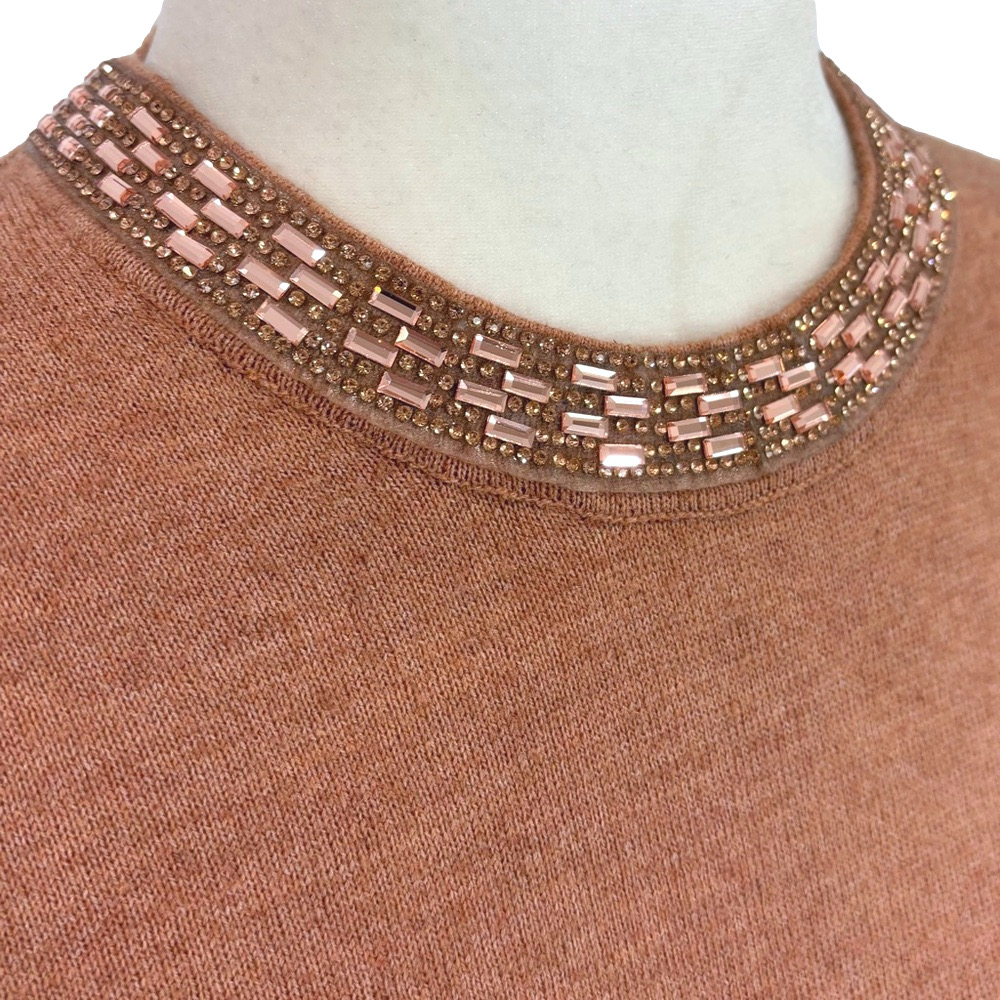 Primark cinnamon rhinestone sweater